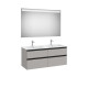 The Gap Pack 4 Tiroirs (Unik+Miroir) 1200Mm Gris Moyen Mat/Poignées Noires - ROCA A851516547
