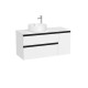 The Gap Pour Lavabo À Gauche 1100 Mm Blanc Mat/Poignées Noires - ROCA A851505509