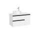 The Gap Pour Lavabo À Gauche 900 Mm Blanc Mat/Poignées Noires - ROCA A851503509