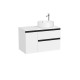The Gap Pour Lavabo À Droite 900 Mm Blanc Mat/Poignées Noires - ROCA A851502509