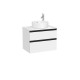 The Gap Meuble 2T Pour Vasque À Poser 600 Mm Blanc Mat/Poignées Noires - ROCA A851500509