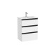 The Gap Unik Compact 3 Tiroirs 600 Mm Blanc Mat/Poignées Noires - ROCA A851498509