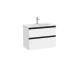 The Gap Unik Compact 2 Tiroirs 700 Mm Blanc Mat/Poignées Noires - ROCA A851496509