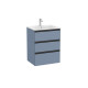 The Gap Unik 3 Tiroirs 600 Mm Bleu Mat/ Poignées Noires - ROCA A851484548
