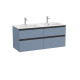 The Gap Unik 4 Tiroirs 1200 Mm Bleu Mat/ Poignées Noires - ROCA A851483548
