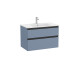 The Gap Unik 2 Tiroirs 800 Mm Bleu Mat/ Poignées Noires - ROCA A851478548