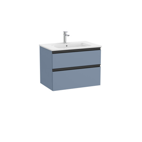 The Gap Unik 2 Tiroirs 700 Mm Bleu Mat/ Poignées Noires - ROCA A851477548 