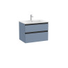 The Gap Unik 2 Tiroirs 700 Mm Bleu Mat/ Poignées Noires - ROCA A851477548 