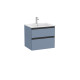 The Gap Unik 2 Tiroirs 600 Mm Bleu Mat/ Poignées Noires - ROCA A851476548