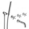 BAIN/DOUCHE EXECUTIVE ENCASTRE 2 SORTIES CHROME - CRISTINA ONDYNA EV11151