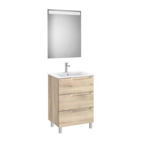 Aleyda Pack 3 Tiroirs 600 Mm Bois Naturel - ROCA A851841524 