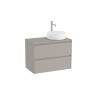 Ona Meuble 2 Tiroirs Pr Lavabo Droite + Plan 800Mm Gris Mat-Roca A851727510 