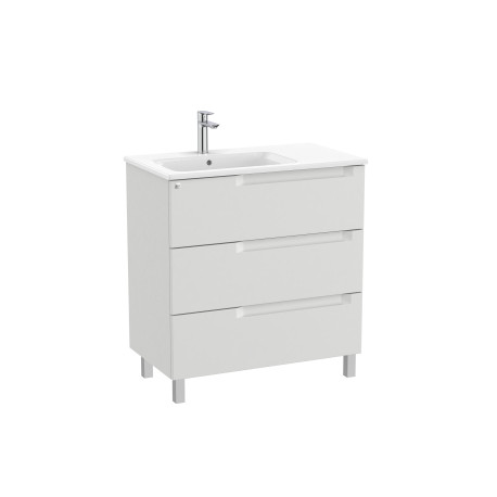 Aleyda Unik 3 Tiroirs Lavabo À Gauche 800 Mm Gris Pierre Mat - ROCA A851825514 
