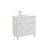 Aleyda Unik 3 Tiroirs Lavabo À Gauche 800 Mm Gris Pierre Mat - ROCA A851825514 