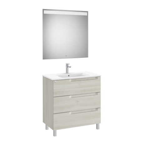 Aleyda Pack 3 Tiroirs 800 Mm Bois Blanchi - ROCA A851844525 