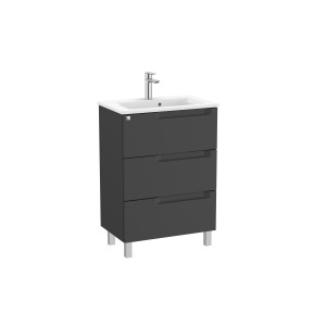 Aleyda Unik Compact 3 Tiroirs 600 Mm Noir Mat - ROCA A851883523 