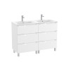 Aleyda Unik 6 Tiroirs 1200 Mm Blanc Mat - ROCA A851888509 