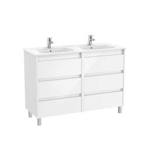 Tenet Unik 6 Tiroirs 1200 Mm Blanc Brillant - ROCA A851892806 