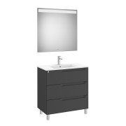 Aleyda Pack 3 Tiroirs 800 Mm Noir Mat - ROCA A851844523 