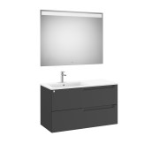 Aleyda Pack 2 Tiroirs Lavabo À Gauche 1000 Mm Noir Mat - ROCA A851840523 