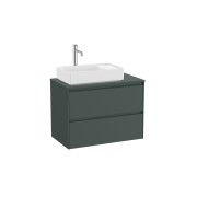 Ona Meuble 2 Tiroirs Pr Lavabo Gauche + Plan 800Mm Vert Mat-Roca A851729513 