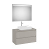 Ona Pack Meuble 2T + Plan + Miroir Eidos 1000Mm Gris Mat-Roca A851718510 
