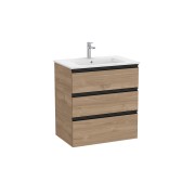 The Gap Unik 3 Tiroirs 700 Mm Noyer/Poignées Noires - ROCA A851485517 