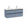 The Gap Unik 4 Tiroirs 1200 Mm Bleu Mat/ Poignées Noires - ROCA A851483548 
