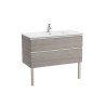 The Gap Unik 2 Tiroirs Lavabo Slim Centré 1000 Mm City Oak/Poignées Nickel Mat - ROCA A851852402 