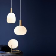 Lampe de table ALTON Métal-Verre Blanc et Laiton E14  - Nordlux 47645001