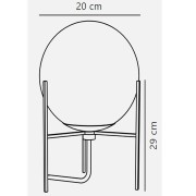 Lampe de table ALTON Métal-Verre Blanc et Laiton E14  - Nordlux 47645001