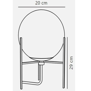 Lampe de table ALTON Métal-Verre Blanc et Laiton E14  - Nordlux 47645001