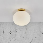 Plafonnier ALTON  Métal-Verre Blanc et Laiton E27 - Nordlux 2010506001