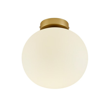 Plafonnier ALTON  Métal-Verre Blanc et Laiton E27 - Nordlux 2010506001