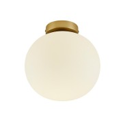 Plafonnier ALTON  Métal-Verre Blanc et Laiton E27 - Nordlux 2010506001