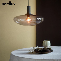 Suspension ALTON 35 Métal-Verre Fumé Noir E27 - Nordlux 48973047