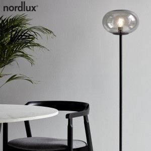 ALTON lampadaire Verre et metal Fumé noir E27  - Nordlux 2010514047 