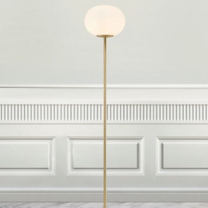 Lampadaire ALTON Métal-Verre Blanc et laiton E27 - Nordlux 2010514001