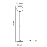 Lampadaire ALTON Métal-Verre Blanc et laiton E27 - Nordlux 2010514001