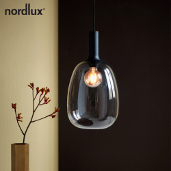 Suspension ALTON 23 Métal-Verre Fumé Noir E27 - Nordlux 47303047