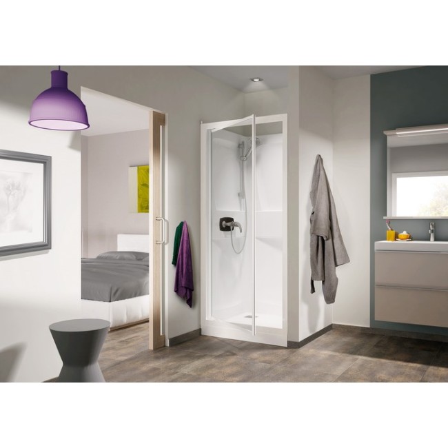 Cabine Kineprime 70 Niche Pivotant Haut Transparent Meca - KINEDO CA5210MTN 