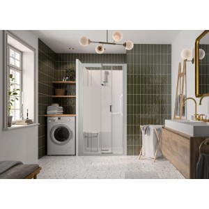 Kinemagic7 Sérénité+ 100x80 Niche Coulissant Haute Dépoli 1 bande Thermostatique - KINEDO KT-1008-NHC-DB3-GSP7 