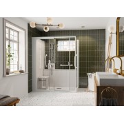 Kinemagic7 Sérénité+ 140x90 Angle Coulissant Mixte Transparent Mécanique - KINEDO KT-1409-AMC-TN2-GSPK 