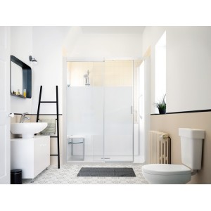 Kinemagic7 Sérénité 140x90 Niche Coulissant Basse Dépoli 1 bande Thermostatique - KINEDO KT-1409-NBC-DB3-GS9 