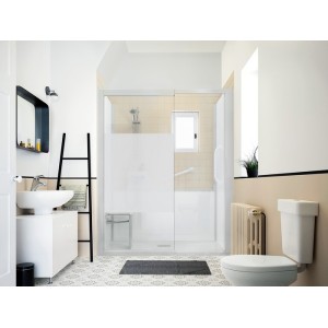 Kinemagic7 Sérénité 160x90 Niche Solo Mixte Dépoli 1 bande Thermostatique - KINEDO KT-1609-NMS-DB3-GS2 