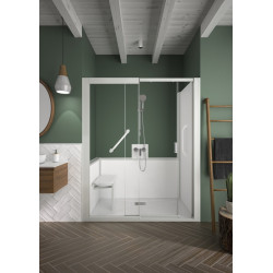 Kinemagic7 Sérénité 170x70 Niche Coulissant Basse Transparent Mécanique - KINEDO KT-1707-NBC-TN2-GS0 