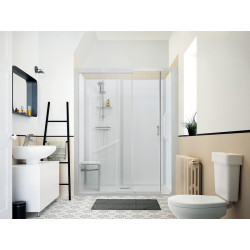 Kinemagic7 Sérénité 170x90 Niche Coulissant Haute Transparent Thermostatique - KINEDO KT-1709-NHC-TN3-GSI 