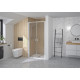 Supra 2 Portes Pivotantes 80 Blanc Transparent - KINEDO PA1530BTN