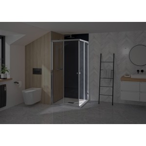 Supra Angle Droite 80 Chromé Transparent - KINEDO PA1581CTND 