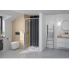 Supra 2 Volets Coulissants 90 Chromé Transparent - KINEDO PA1551CTN